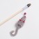Teaser - fishing rod "mouse with a bell" on a wooden stick