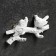 Suspension decor - hanger "twig with two birds" white