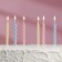 Unsuched candles for the spiral cake, set: 10 pcs and 10 stands