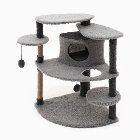 Complex for cats with claws, corner, collapsible, 60 x 60 x 92 cm, mix-2