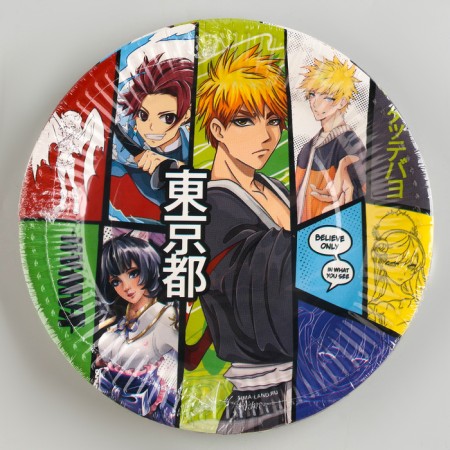 Disposable paper plate "anime", 18 cm-5