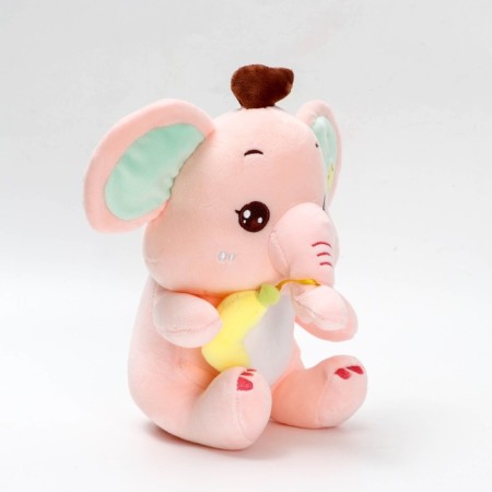 Soft toy "Elephant with a banana", Mix color-1