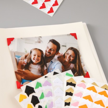 A set of corners with a pocket for photos 24 corners "Style" 12.3x9 cm mix-3