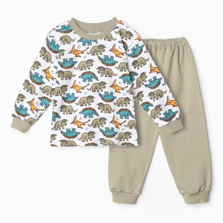 Pajama nursery, khaki color/dinosaurs, height 116 cm