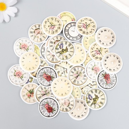 Stickers for creativity "Vintage Clock" set 45 pcs 4.4x4.4x1.1 cm