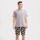 Pajama men's kaftan "good mo" size 50, gray/black