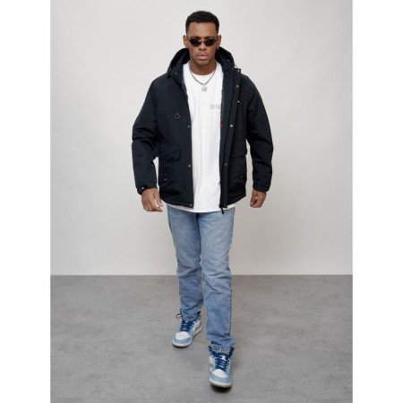 Male spring jacket, size 50, dark blue color-6