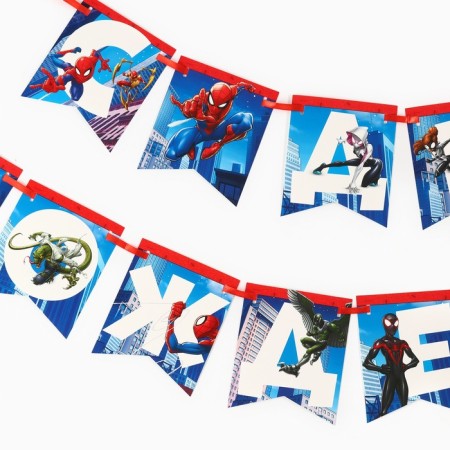 Girland on the tape "Happy Birthday", Spider-Man Dl. 176 cm-2