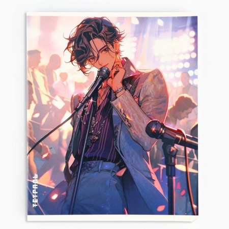 A notebook in a cage, 48 sheets A5 on a paper clip 5 pcs., Inner block No. 1 Mix “September 1: Anime Guys” Twin Lac, Uf Lac-7