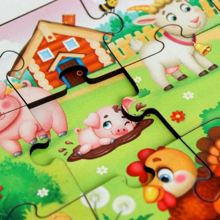 Wooden musical puzzle "My farm"-1
