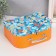 Casket cardboard "flowers on blue" 25x10x18.5 cm
