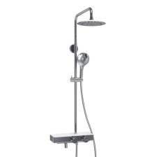 The shower system wasserkraft a113.067.101.ch Thermo, tropical shower, thermostat, chrome