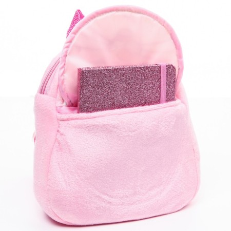 Blue backpack on a zipper, with a pocket, 19 x 22 cm "Kita Marie", cats aristocrats-5