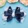 Hair elastic band "Schoolgirl" Bant cage, 12 cm, blue-white