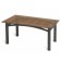Table Robert 3M, 900x550x430. Black/ Tonir. glass