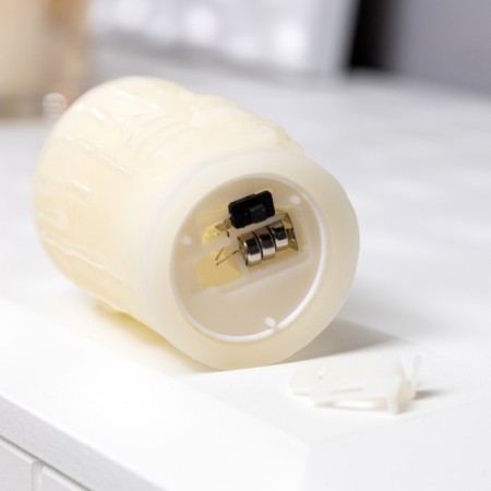 LED figure "Candle" 4.5 × 7.5 × 4.5 cm, plastic, batteries AG13x3, glow warm white-3