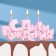 Set of candles on skewers "Happy Birthday", pink, 5.3 cm