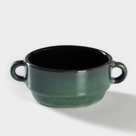 Porcelain broth Verde Notte, 300 ml, d = 11.5 cm, green color