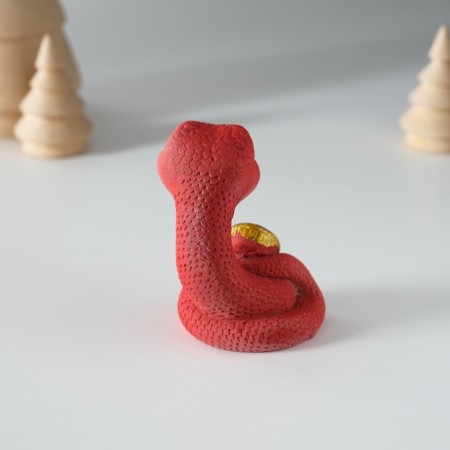 Polystone souvenir "Snake with a symbol of wealth" mix 4x3.5x6.5 cm-7