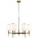 Suspended chandelier Leader 6X14 40W, size 66x66x64-99.5 cm, bronze color