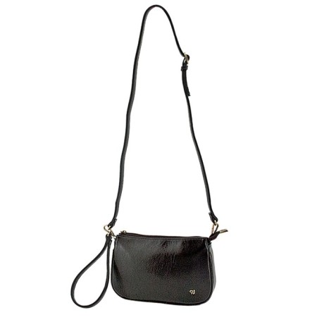 Cross-Body bag, lightning department, dark brown color 16x25x3cm-1