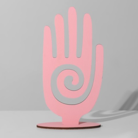 Stand for jewelry "Hand" 8.5 × 3 × 17 cm, thickness 3 mm, pink color-2