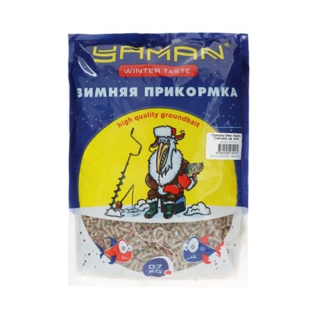 Bait Yaman Winter Taste granules 3 mm, crucian carp, winter, garlic, mix, 700 g