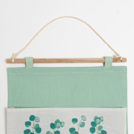 Pocket Textile Ethel "Fresh Greeenery" 2 departments, 45x35 cm-2
