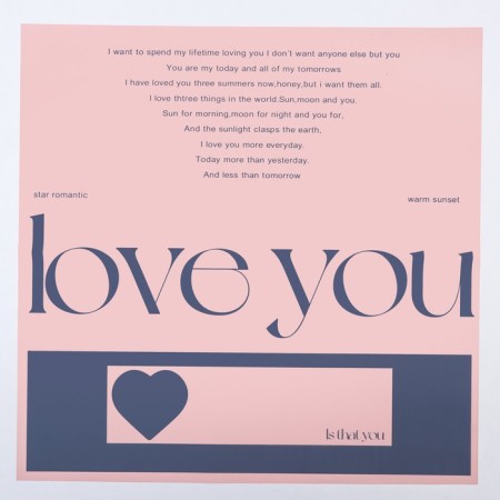 Floristic film, "My Love" 65MKM, peach 57*57cm-2