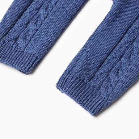 Combineson children with a hat knitted minaku, height 86-92, blue color-10