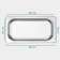 Gastrootiness 1/3 of stainless steel, 40 mm, 32.7 × 17.6 × 4 cm, thickness 0.8 mm