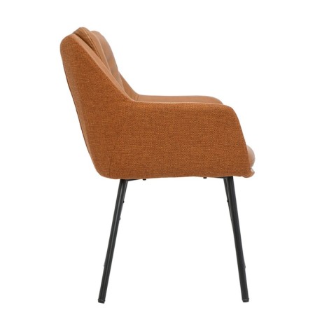Allar chair, 580 × 520 × 850 mm, eco -leather, matting, brown color-8