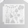 Plastic stencil "Birthday" 13x13 cm