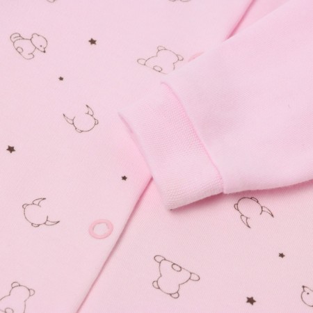 Details for children with open legs, color is pink bear, height 74 cm-2