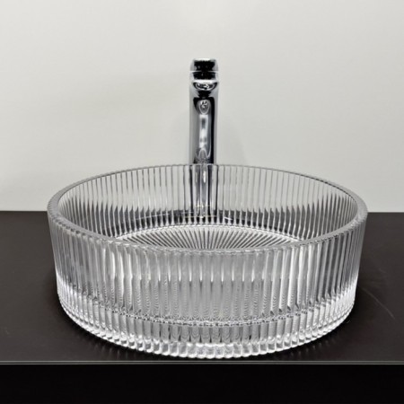 Haller shell COMFORTY CF21001, glass, round, transparent glass, 40 cm-1
