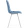 Stool on a metal frame chilli metal/velor, white/blue 43.5x50x87.5 cm