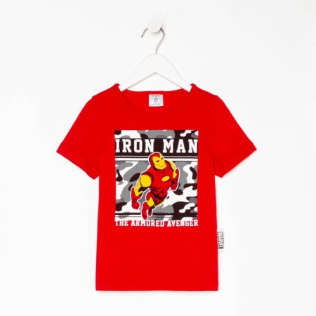 Children's T-shirt "Iron Man" Avengers, height 110-116, red