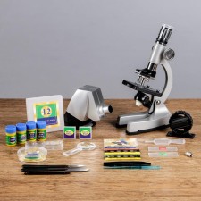 Microscope with a projector, a multiplicity of an increase in 50-1200x, with backlight,