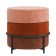 Norunn Pouffer, 480 × 480 × 450 mm, Shenill, Burgundy Color