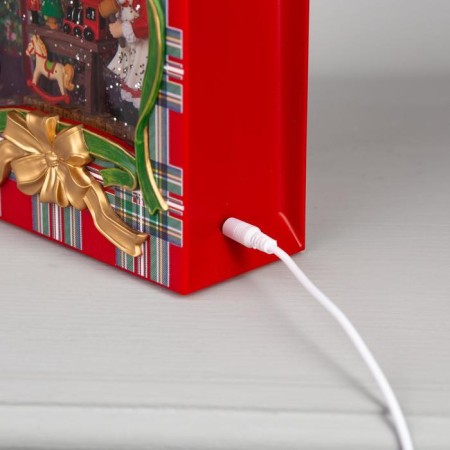 LED figure "Gift package" 15 × 23 × 7 cm, plastic, AAX3 batteries (not in the kit), USB, glow warm white-3