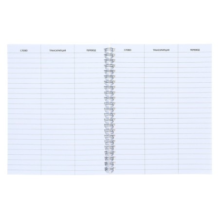 Notebook for recording foreign words A5, 48 sheets on the crest "Translator", cover Cover Cardboard, Offset Block 65 g/m2, mix-1