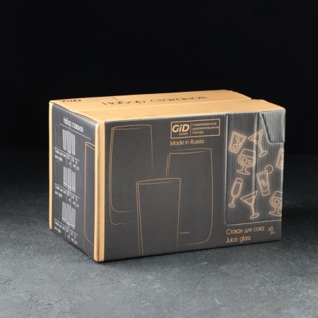 A set of high glasses "Honey", 330 ml, 6pcs-2