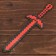 Set of wooden souvenirs "ruby weapon" shield, sword