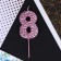 Candle for the cake, number "8", pink, 4 x 10 cm.