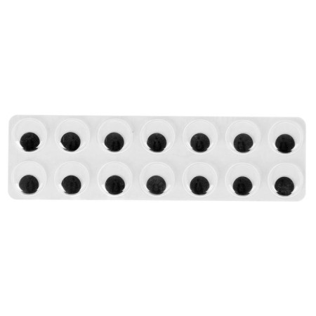 Glue -based eyes, set of 14 pcs., Size 1 pcs: 1.8 cm