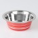 Standard color bowl with strip, 450 ml, red