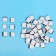 Velcro on the adhesive base "Square", set 48 pcs., Size 1 pc. 1.5 × 1.5 cm, black color