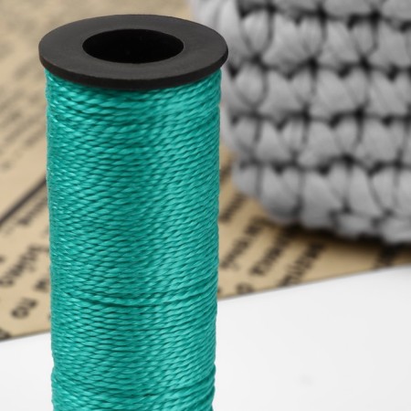 Weaving thread, twisted, d = 1 mm, 50 m, green color-1
