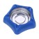 Ash for a house of stainless steel, for cigarettes and sticks, 13 x 13.3 cm, blue