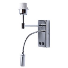 Brand of Bra “City”, 2x60 +1W E27, +Led, Color Chrome